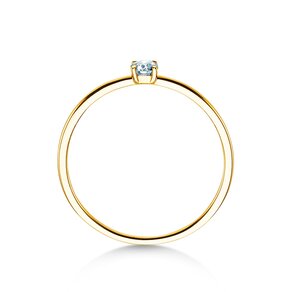 Anillo de compromiso Pure en 14K oro amarillo con diamante 0,08ct G/SI