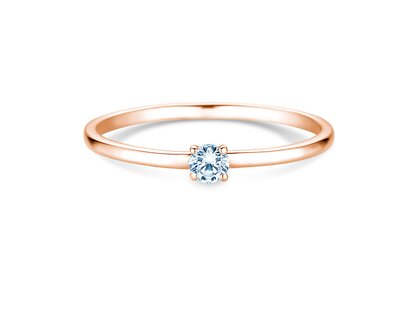 Anillo de compromiso Pure en 18K oro rosa con diamante 0,08ct G/SI