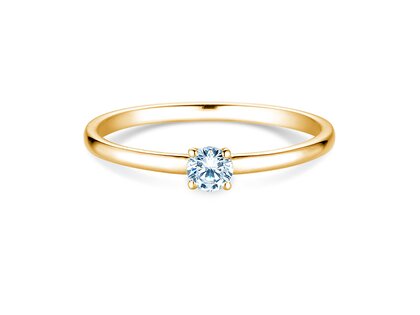 Anillo de compromiso Pure en 14K oro amarillo con diamante 0,13ct G/SI