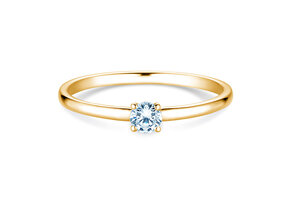 Anillo de compromiso Pure en 14K oro amarillo con diamante 0,13ct G/SI