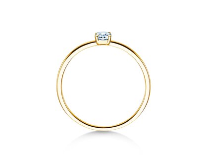 Anillo de compromiso Pure en 14K oro amarillo con diamante 0,13ct G/SI