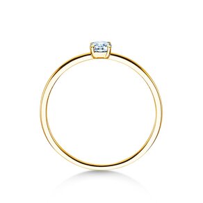 Anillo de compromiso Pure en 14K oro amarillo con diamante 0,13ct G/SI