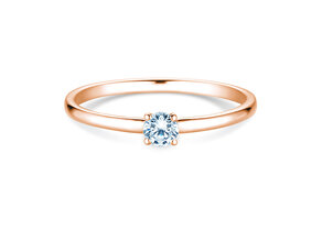 Anillo de compromiso Pure en 14K oro rosa con diamante 0,13ct G/SI