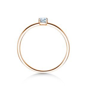 Anillo de compromiso Pure en 14K oro rosa con diamante 0,13ct G/SI