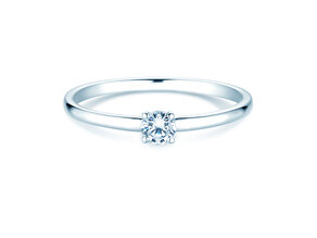 Anillo de compromiso Pure en 14K oro blanco con diamante 0,13ct G/SI