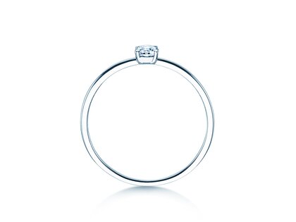 Anillo de compromiso Pure en 14K oro blanco con diamante 0,13ct G/SI