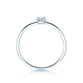 Anillo de compromiso Pure en 14K oro blanco con diamante 0,13ct G/SI