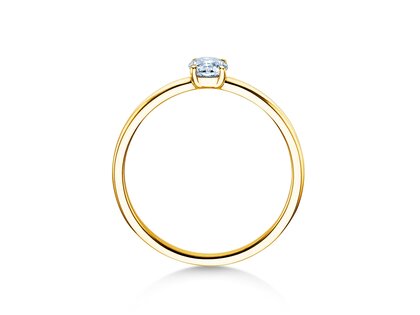 Anillo de compromiso Pure en 9K oro amarillo con diamante 0,23ct G/SI