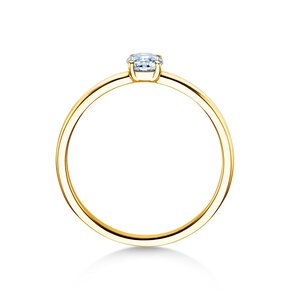 Anillo de compromiso Pure en 9K oro amarillo con diamante 0,23ct G/SI