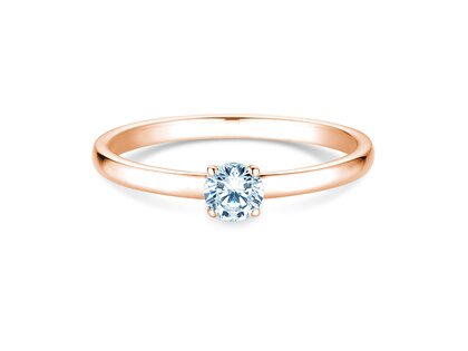 Anillo de compromiso Pure en 9K oro rosa con diamante 0,23ct G/SI