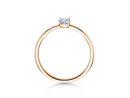 Anillo de compromiso Pure en 9K oro rosa con diamante 0,23ct G/SI