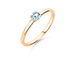 Anillo de compromiso Pure en 9K oro rosa con diamante 0,23ct G/SI