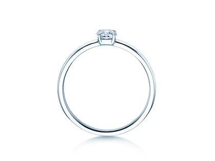 Anillo de compromiso Pure en 9K oro blanco con diamante 0,23ct H/SI