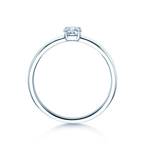 Anillo de compromiso Pure en 9K oro blanco con diamante 0,23ct H/SI