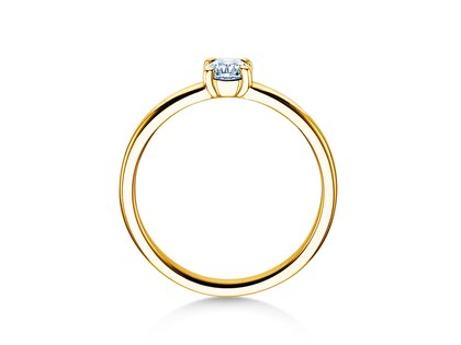 Anillo de compromiso Pure en 14K oro amarillo con diamante 0,30ct G/SI