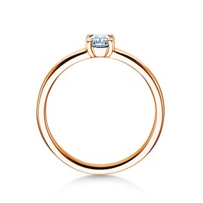 Anillo de compromiso Pure en 14K oro rosa con diamante 0,30ct H/SI
