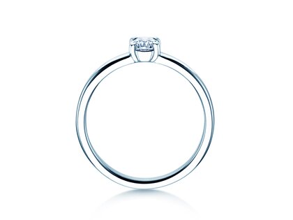 Anillo de compromiso Pure en 9K oro blanco con diamante 0,30ct H/SI
