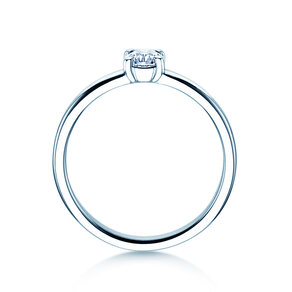 Anillo de compromiso Pure en 9K oro blanco con diamante 0,30ct H/SI