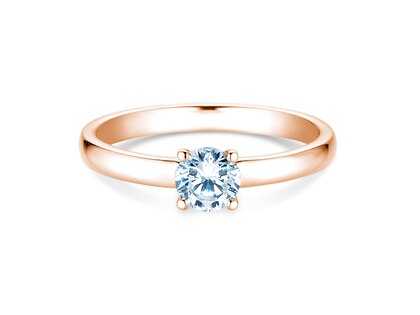 Anillo de compromiso Pure en 14K oro rosa con diamante 0,50ct H/SI