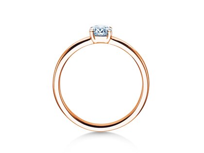 Anillo de compromiso Pure en 14K oro rosa con diamante 0,50ct H/SI