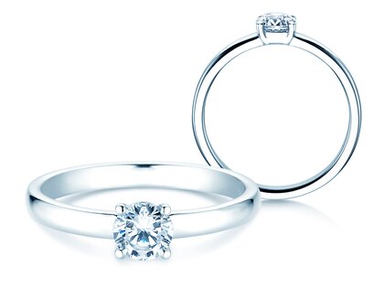 Anillo de compromiso Pure en 9K oro blanco con diamante 0,60ct G/SI