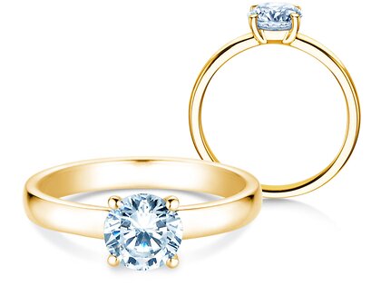Anillo de compromiso Pure en 9K oro amarillo con diamante 2,00ct H/SI