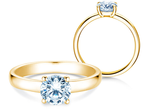 Anillo de compromiso Pure en 9K oro amarillo con diamante 2,00ct H/SI