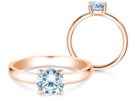 Anillo de compromiso Pure en 9K oro blanco con diamante 1,00ct H/SI