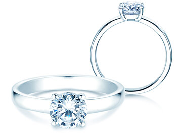 Anillo de compromiso Pure en 9K oro blanco con diamante 1,00ct H/SI