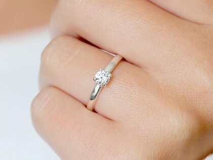 Anillo de compromiso Pure en 14K oro amarillo con diamante 0,30ct G/SI