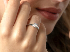Anillo de compromiso Pure en 14K oro blanco con diamante 2,50ct G/VS