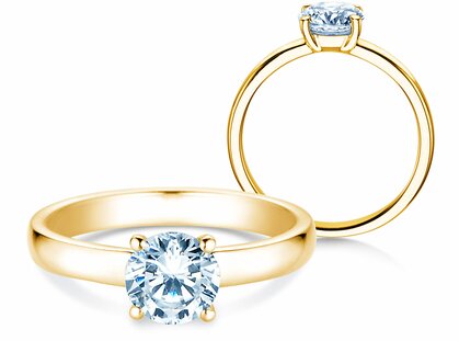 Anillo de compromiso Pure en 14K oro amarillo con diamante 1,00ct G/SI