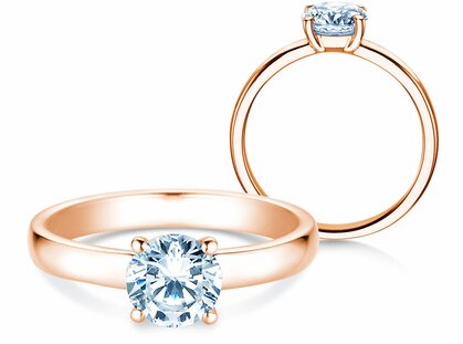 Anillo de compromiso Pure en 14K oro rosa con diamante 1,00ct G/SI