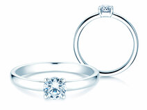 Anillo de compromiso Pure en 18K oro blanco con diamante 0,50ct G/SI