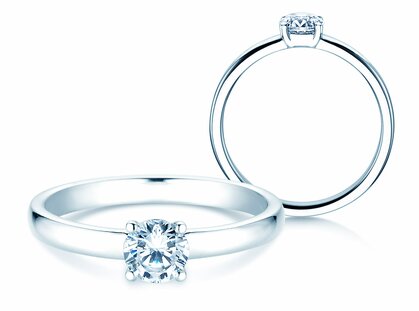 Anillo de compromiso Pure en 14K oro blanco con diamante 0,50ct G/SI