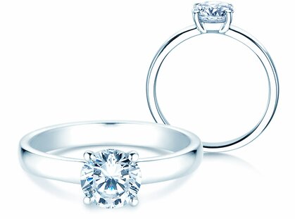 Anillo de compromiso Pure en 14K oro blanco con diamante 1,00ct G/SI