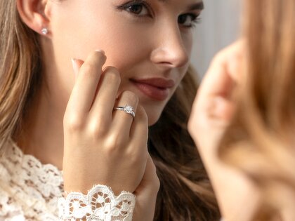 Anillo de compromiso Pure en 14K oro blanco con diamante 2,50ct G/VS