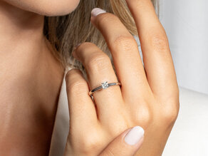 Anillo de compromiso Romance en 14K oro blanco con diamante 0,20ct G/SI