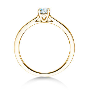 Anillo de compromiso Romance en 9K oro amarillo con diamante 0,15ct G/SI
