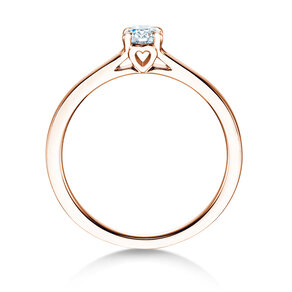 Anillo de compromiso Romance en 9K oro rosa con diamante 0,15ct H/SI