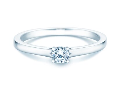 Anillo de compromiso Romance en 14K oro blanco con diamante 0,20ct G/SI