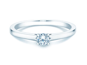 Anillo de compromiso Romance en 14K oro blanco con diamante 0,20ct G/SI