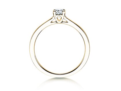 Anillo de compromiso Romance en 9K oro amarillo con diamante 0,25ct G/SI