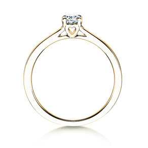 Anillo de compromiso Romance en 9K oro amarillo con diamante 0,25ct G/SI
