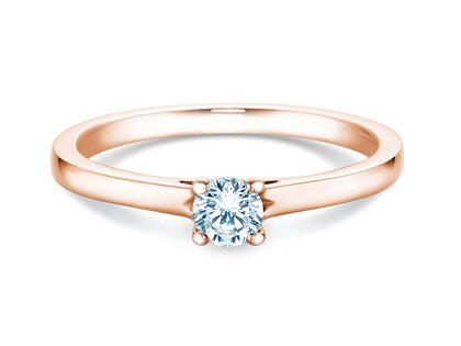 Anillo de compromiso Romance en oro rosa