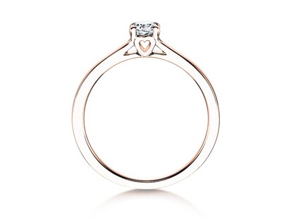 Anillo de compromiso Romance en oro rosa