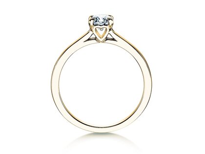 Anillo de compromiso Romance en 14K oro amarillo con diamante 0,40ct H/SI
