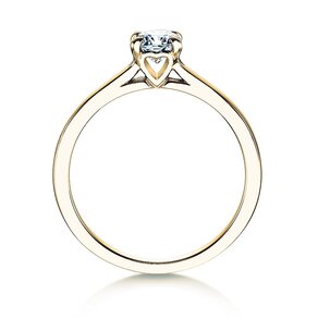 Anillo de compromiso Romance en 14K oro amarillo con diamante 0,40ct H/SI