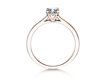 Anillo de compromiso Romance en 14K oro rosa con diamante 0,40ct G/SI