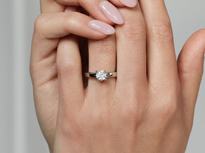 Anillo de compromiso Romance en 18K oro amarillo con diamante 0,75ct G/SI